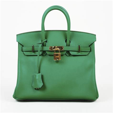 HERMES Swift Birkin 25 Vert Vertigo 216875.